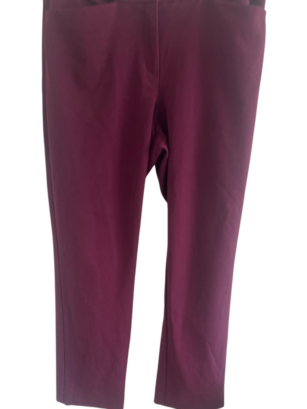 Ann Taylor Factory Deep Berry Ponte Crop Pants